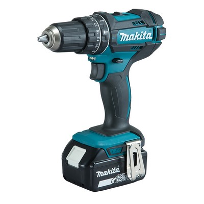 Makita cordless impact drill 18V DHP482F3JB 3x3.0Ah batteries + charger