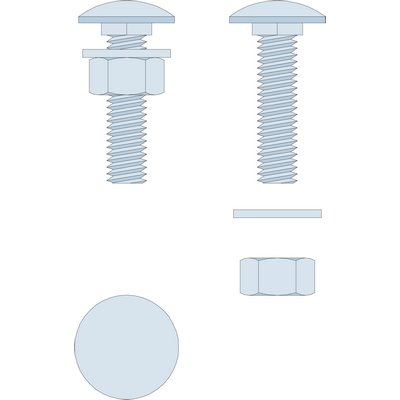 Maisch mounting set M8x20mm 06203 f. connection bracket 100 pieces vz