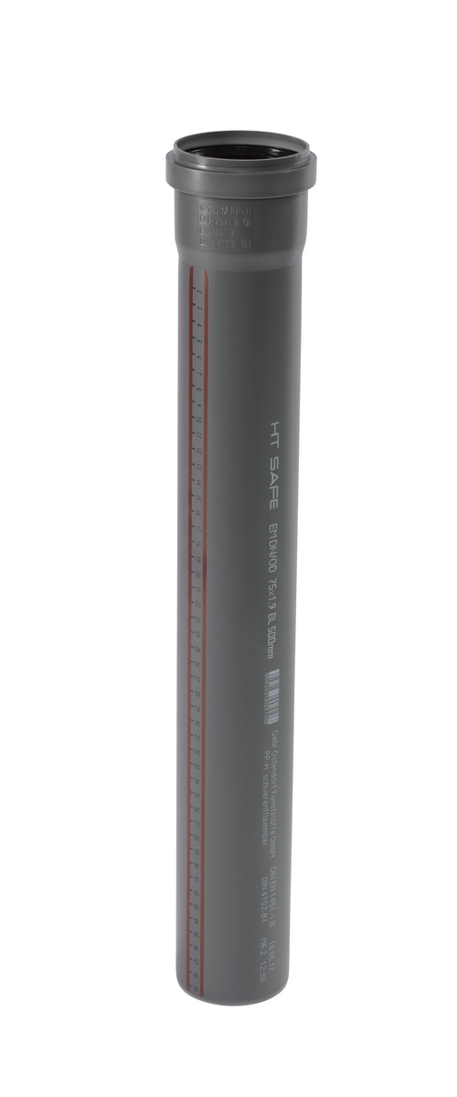 Rura HTsafeEM z mufą DN/OD 75 0,5m