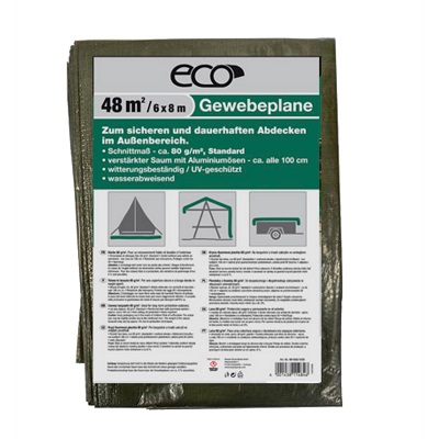 Nespoli fabric tarpaulin 6x8m w. eyelets blue