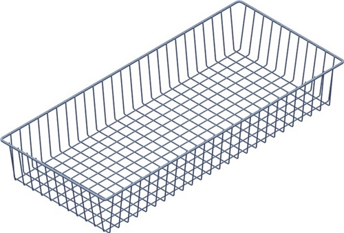 Wire basket 10705-00003 Length 80cm Depth 35cm white aluminium
