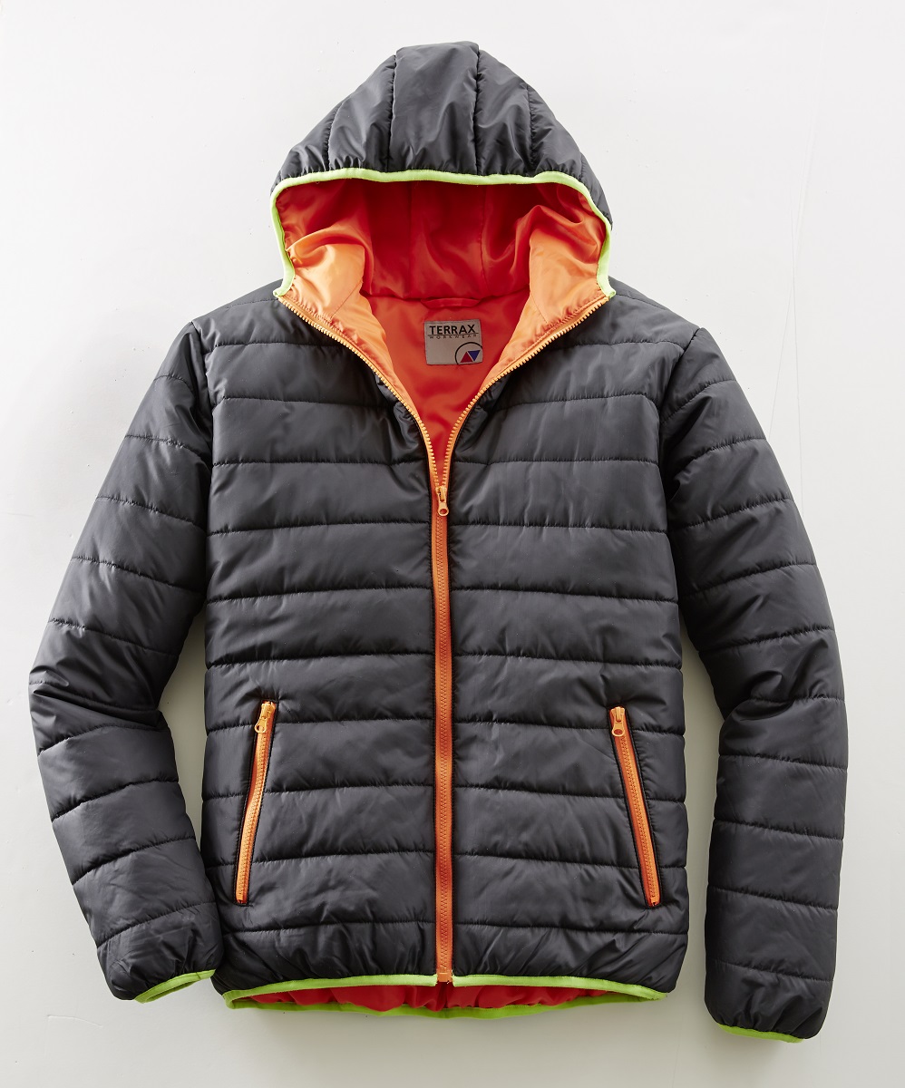 Terrax Herren Steppjacke m. Reißverschl. schwarz/limette Gr. L
