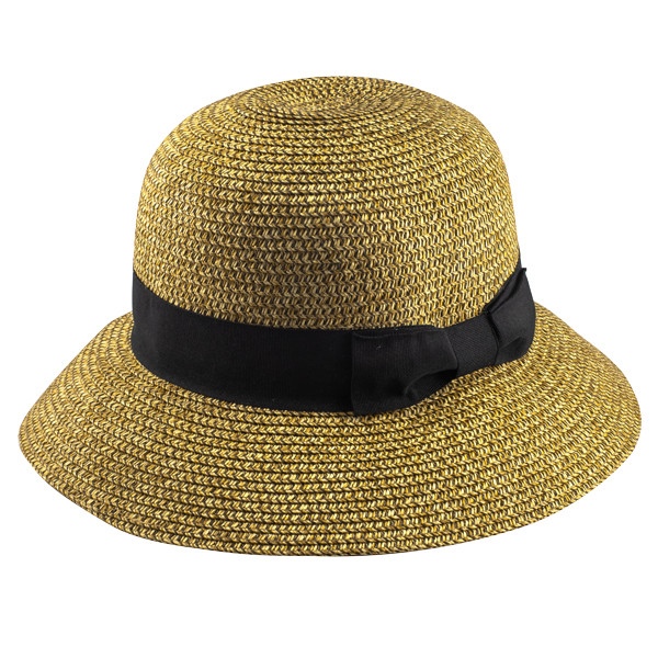 Straw hat ladies Anna black/beige size 57
