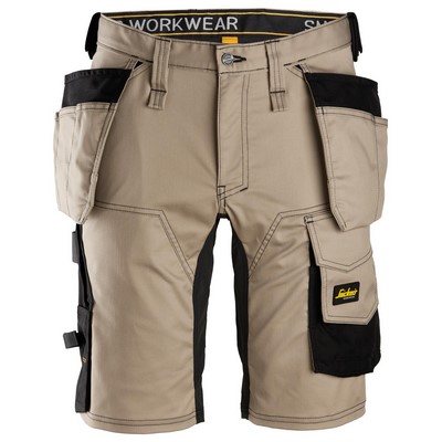 Snickers 6141 AllroundWork Stretch Shorts khaki/schwarz Gr. 58