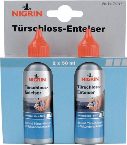 Door lock de-icer 2 x 50 ml NIGRIN spray bottle