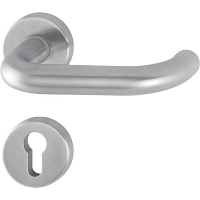 Hoppe door handle set Paris PZ stainless steel matt PZ E138Z/42KV/42KVS 3290082