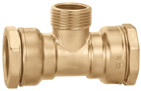 Caleffi T-piece VKE 25x3/4AGx1/2 IG 865525