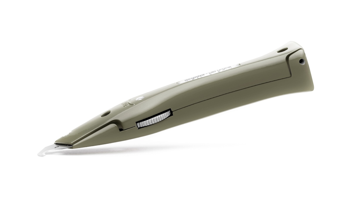 Delphin®-03 colour edition olive green (matt) utility knife incl. plastic sheath