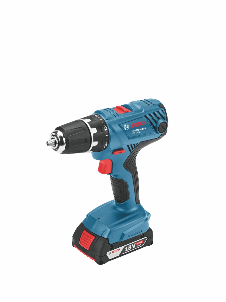 Bosch GSR 18V-21 Professional cordless drill driver without battery in L-BOXX