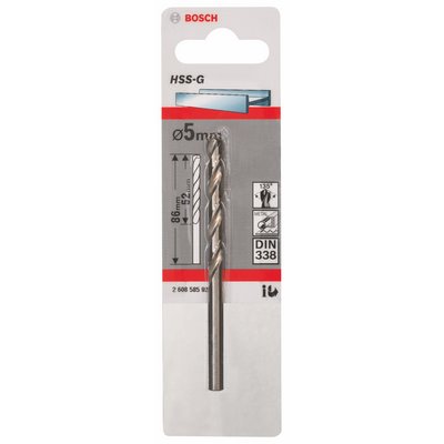 Wiertło do metalu Bosch HSS-G DIN338 5x52x86mm