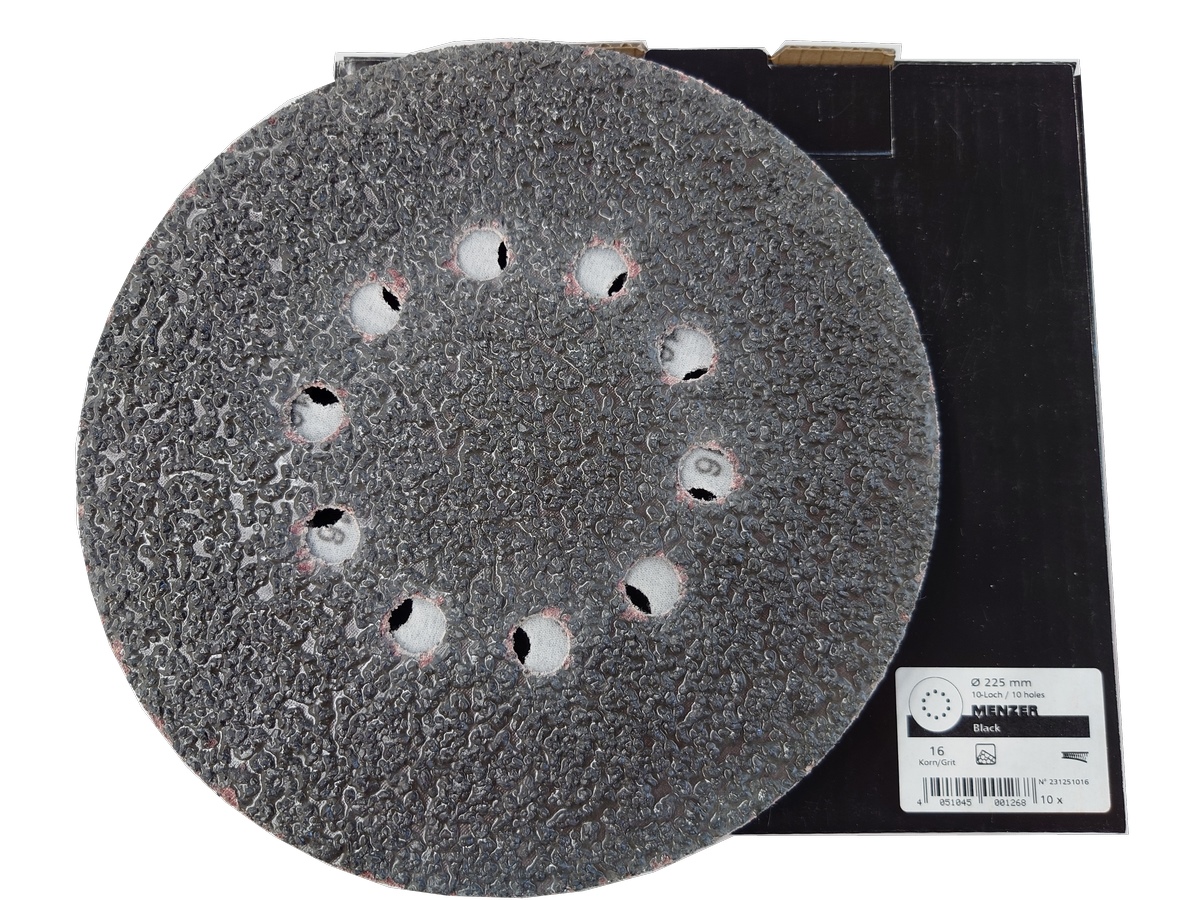 MENZER Velcro sanding disc Ø 225mm 10-L K16 silicon carbide - 231251016