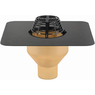 SitaStandard roof gully DN 100 PUR vertical w. Gravel trap Bitumen collar -100400