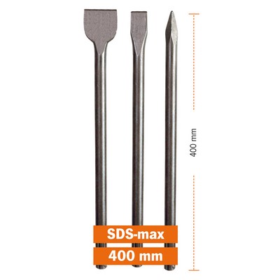 Zestaw dłut PROJAHN 3 szt. dłut ECO SDS-max do pogłębiania, dłut płaskich i łopatkowych 400 mm