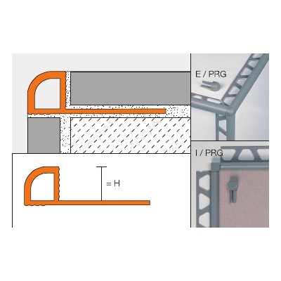 Schlüter-RONDEC-PRG 2,5 m profil dekoracyjny biały brylantowy H=12,5 mm