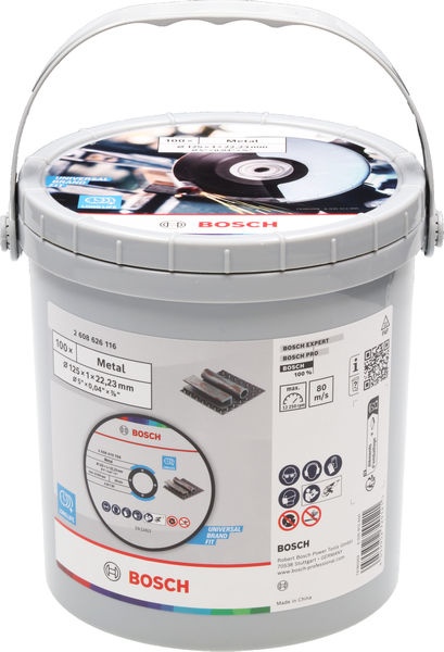 Bosch cutting disc Standard for Metal Ø125x1mm - 100 pieces in a bucket