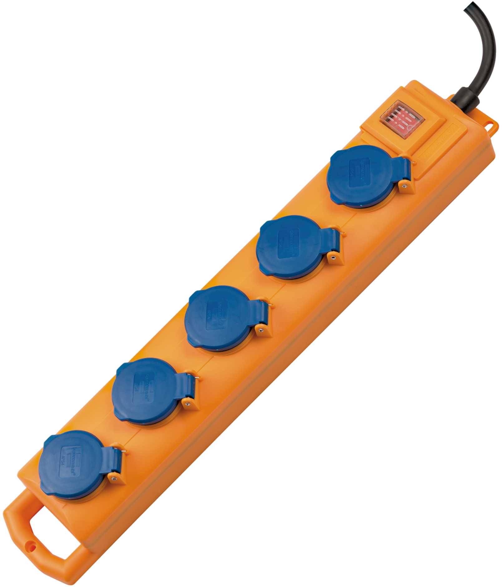 BS Super-Solid listwa gniazdowa 5f 2m żółta/niebieska H07RN-F3G1.5 z wyłącznikiem IP54