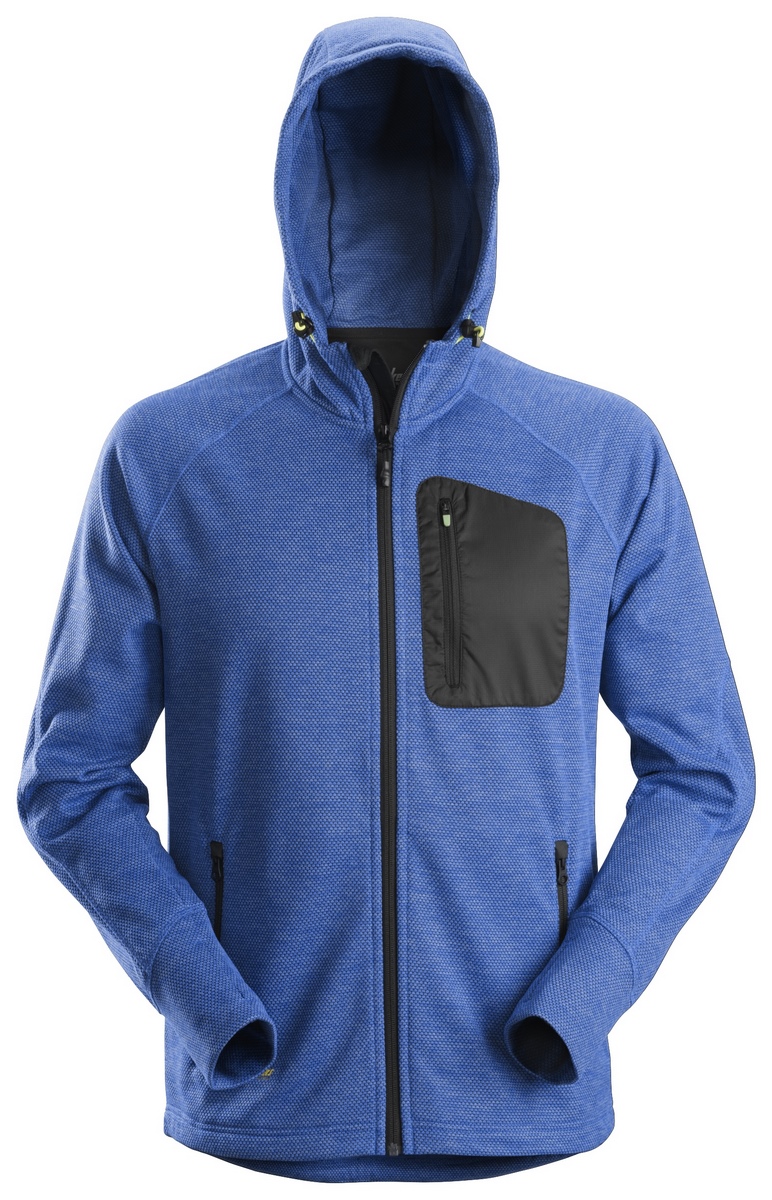 Snickers FlexiWork Fleece-Hoodie 8041 True Blue / Black Gr. M