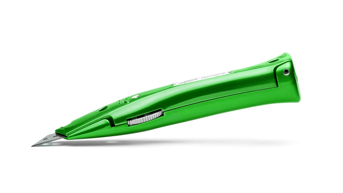 Nóż uniwersalny Delphin®-03 Style Edition Candy Green z plastikową pochwą
