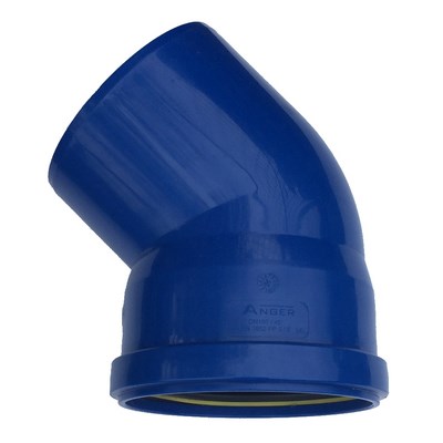Anger UltraSolid Rain bend PP DN 160/45° Colour BLUE