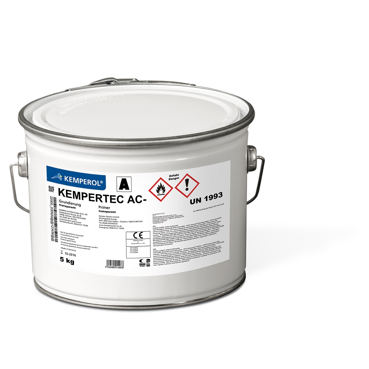 KEMPERTEC AC M-Primer, Comp. A transparent 5 kg container
