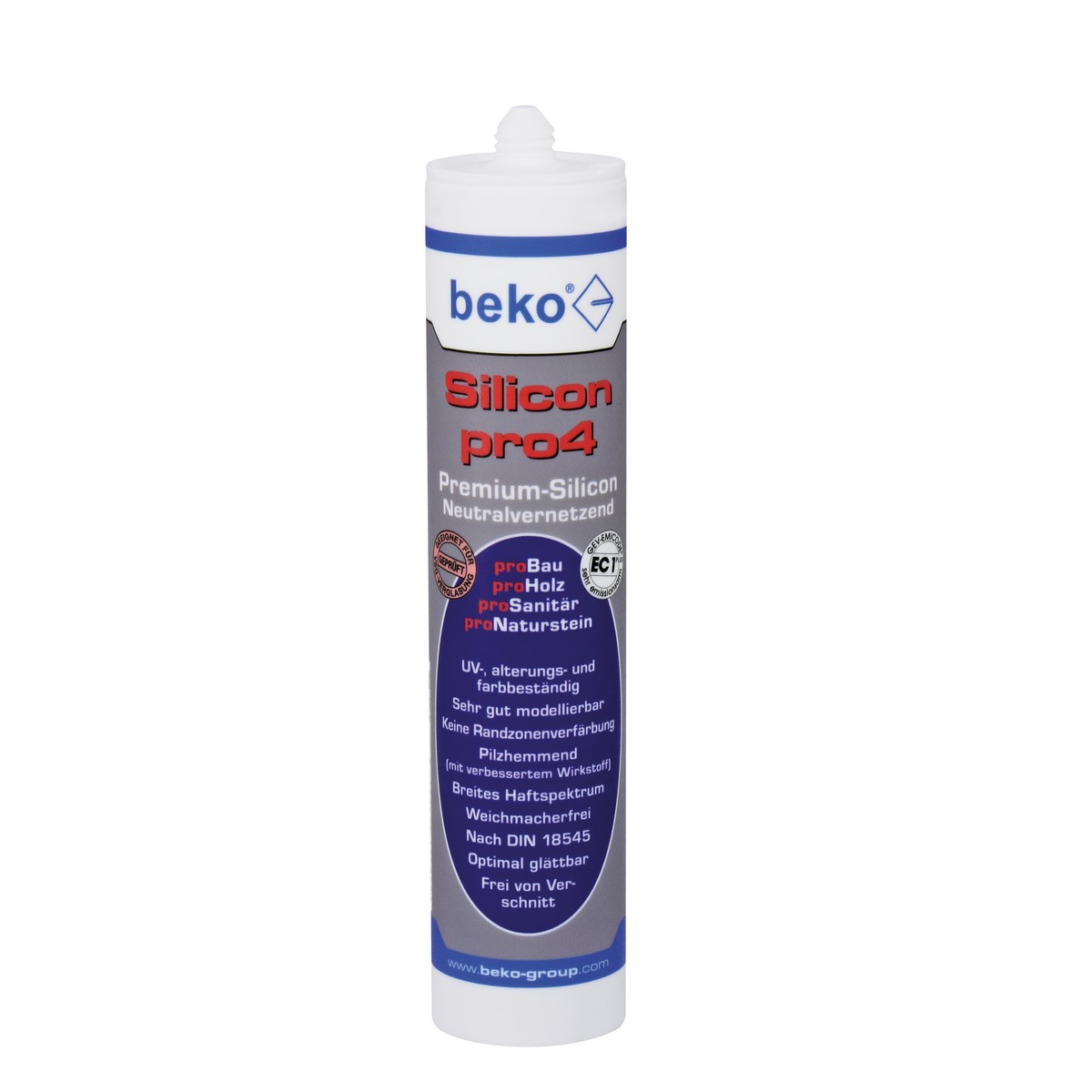 Beko Silicone pro4 Premium 310ml sanitary grey