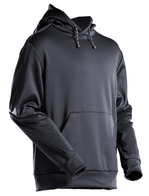 MASCOT® Customised fleece hooded sweatshirt. black-blue size XL