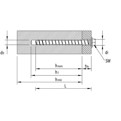 HECO-MULTI-MONTI-plus 7.5x100mm głowica sześciokątna z zaznaczoną tarczą vz niebieski A2K