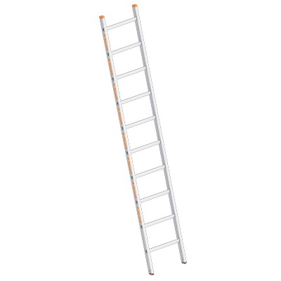 Layher TOPIC 1054 Single rung ladder 10 rungs length 2.85m - 1054.010