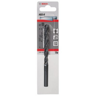 Bosch metal drill HSS-R DIN368 8x75x117mm