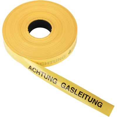 Triuso route warning tape 40mmx250m "Attention gas pipe yellow"