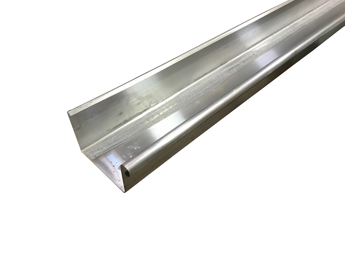 Zinc box gutter 40 0.8mm large bead Length 3.00m