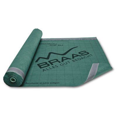 Braas Divoroll Top RU 50x1.5m grün UDB-A USB-A f. regensich. Unterdach