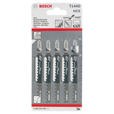 Bosch jigsaw blade for wood T 144 D HCS 5-pack