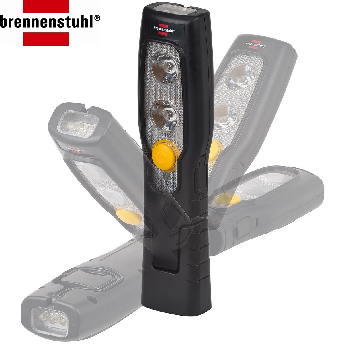 BS hand lamp battery 2+3 LED bendable w. magnet and hook