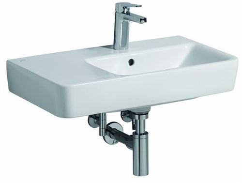 KG Umywalka Renova Nr. 1 Comprimo 650x370mm miejsce na półkę lewa biała(alpin)