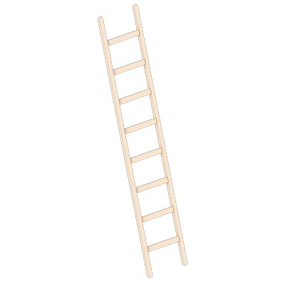 Layher 1052 Holzanlegeleiter 8 Sprossen Länge 2.45m - 1052.208