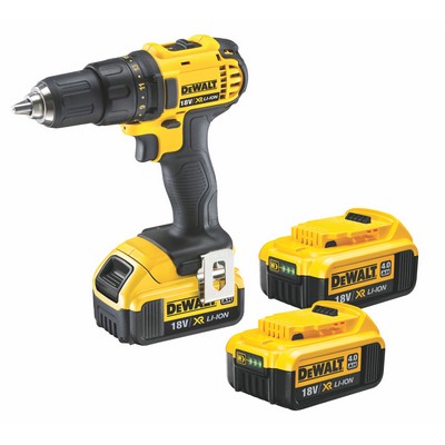 SBD cordless drill DCD780M3-DE 18.0V/4.0Ah w. 3 batteries