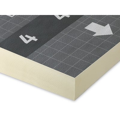 BauderPIR FA G20 - 5 o. rebate gradient 2% 1200x1200x130/155mm aluminium cover sheet.
