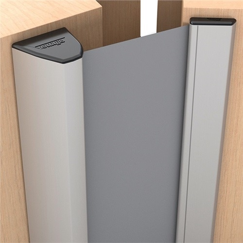 Finger protection profile NR32 UniSafe L=1925mm opposite hinge side anthracite silver-coloured el