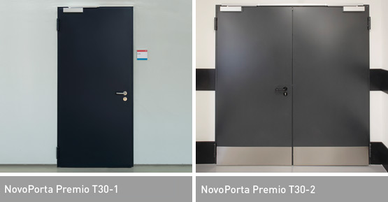 Novoferm Premio T30 door element 1-leaf A BRM: 1000 x 2000 mm, MW 100mm DIN R