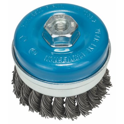 Bosch cup brush 90mm serrated 0.8mm steel