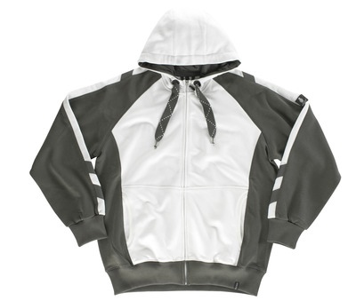 MASCOT® Wiesbaden Kapuzensweatshirt weiß/dunkelanthrazit Gr.3XL