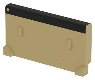 ACO PowerDrain V125P combination end wall for flat channel, for channel start/end