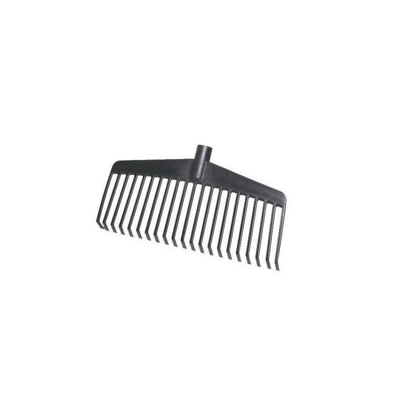 Ideal Kunststoff-Laubbesen schwarz o. Stiel 21 Zinken
