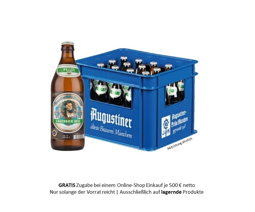 AKTION (ab Bestellwert je 500 EUR netto) 1 Kasten Augustiner Helles