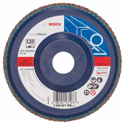 Bosch flap disc Expert metal 125x22.23mm K120