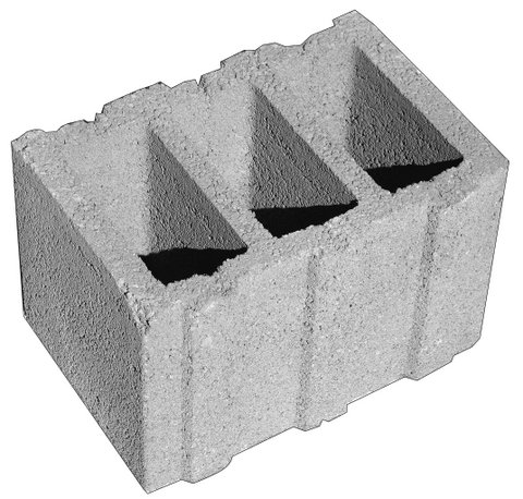 Helminger concrete block 36.5cm Hbl 4 W30 L/W/H 24.5/36.5/23.8cm