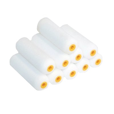 Nespoli radiator roller foam superfine 10cm white pack of 10 rounded on both sides
