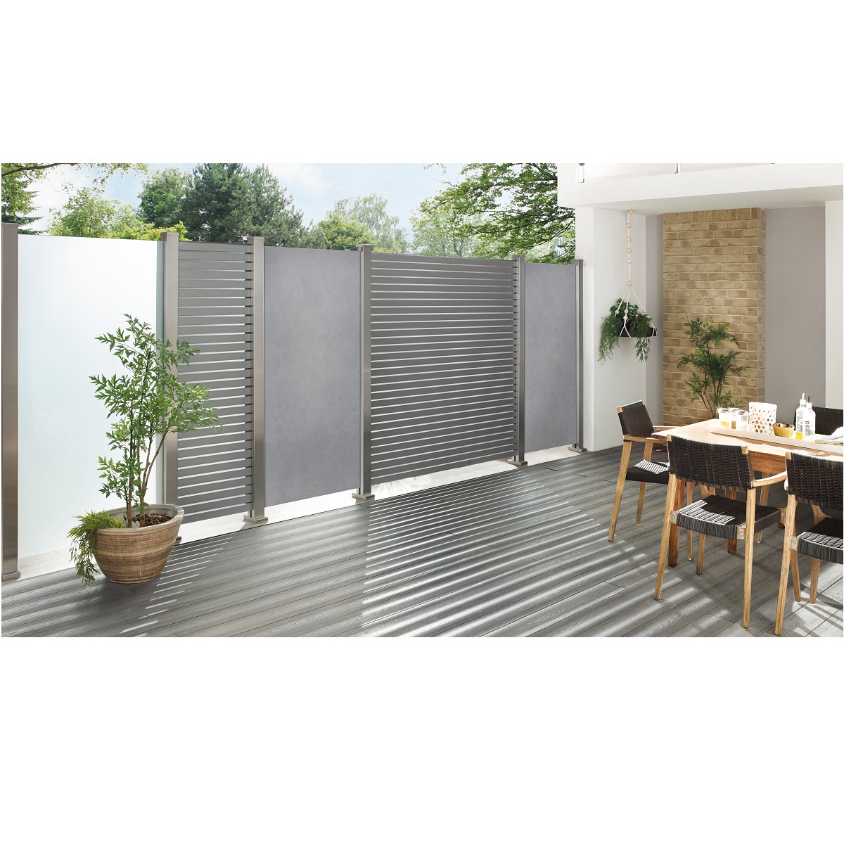 Brügmann System Board ceramic 90x180/90x0.6 cement light-coloured complete module
