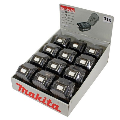 Makita bit set 31-piece cordless bit box - E-00016